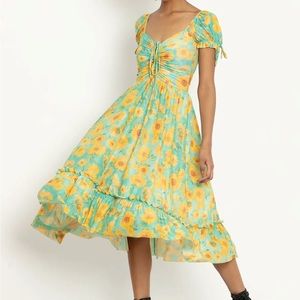 Monet Sunflowers Tea Party Dress